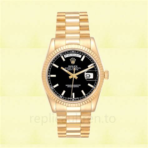 rolex day-date gelbgold schwarzes zifferblatt|Rolex Day.